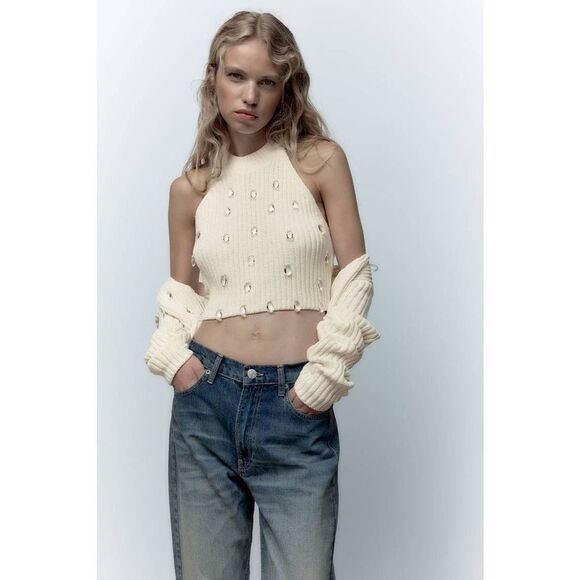 CHENILLE CRYSTAL TOP ZARA - Picture 7 of 11